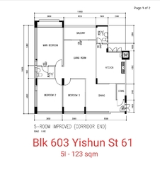 Blk 603 Yishun Street 61 (Yishun), HDB 5 Rooms #263484991